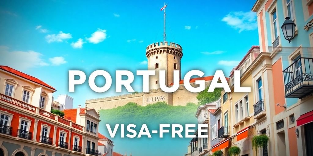 Collage of Portuguese landmarks and travel destinations.