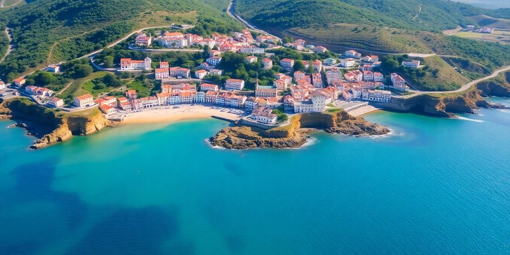 Beautiful coastal view of Portugal with vibrant scenery.